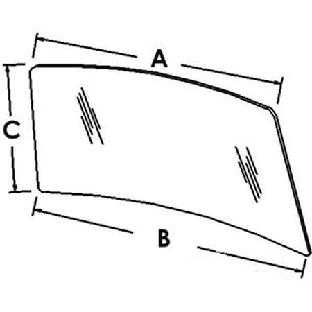 Aic Replacement Parts Glass, Front, Windshield Fits International/CaseIH 7110 7120 WN-1340195C2-PEX
